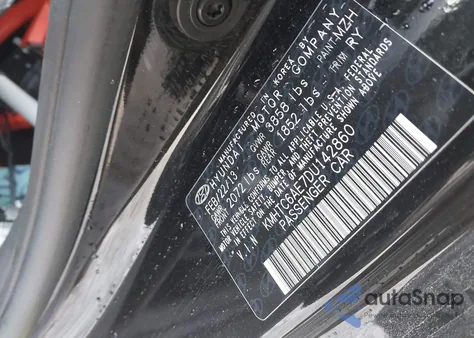 2013 Hyundai Veloster Turbo W/Black from USA, damaged, VIN KMHTC6AE7DU142860